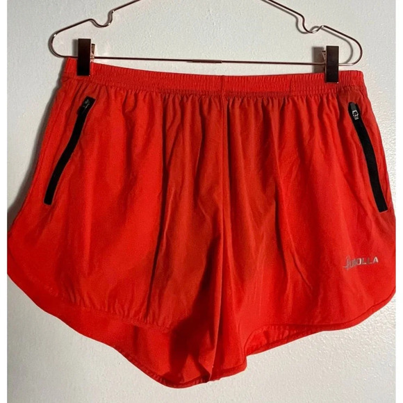 NEW Pudolla Mens Quick Dry Gym Workout Running Shorts Orange L - Picture 1 of 6